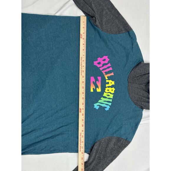 Billabong Men's Arch Fill Pullover Hoodie T-Shirt Teal Grey Surf Beach Mens XXL - Picture 3 of 5